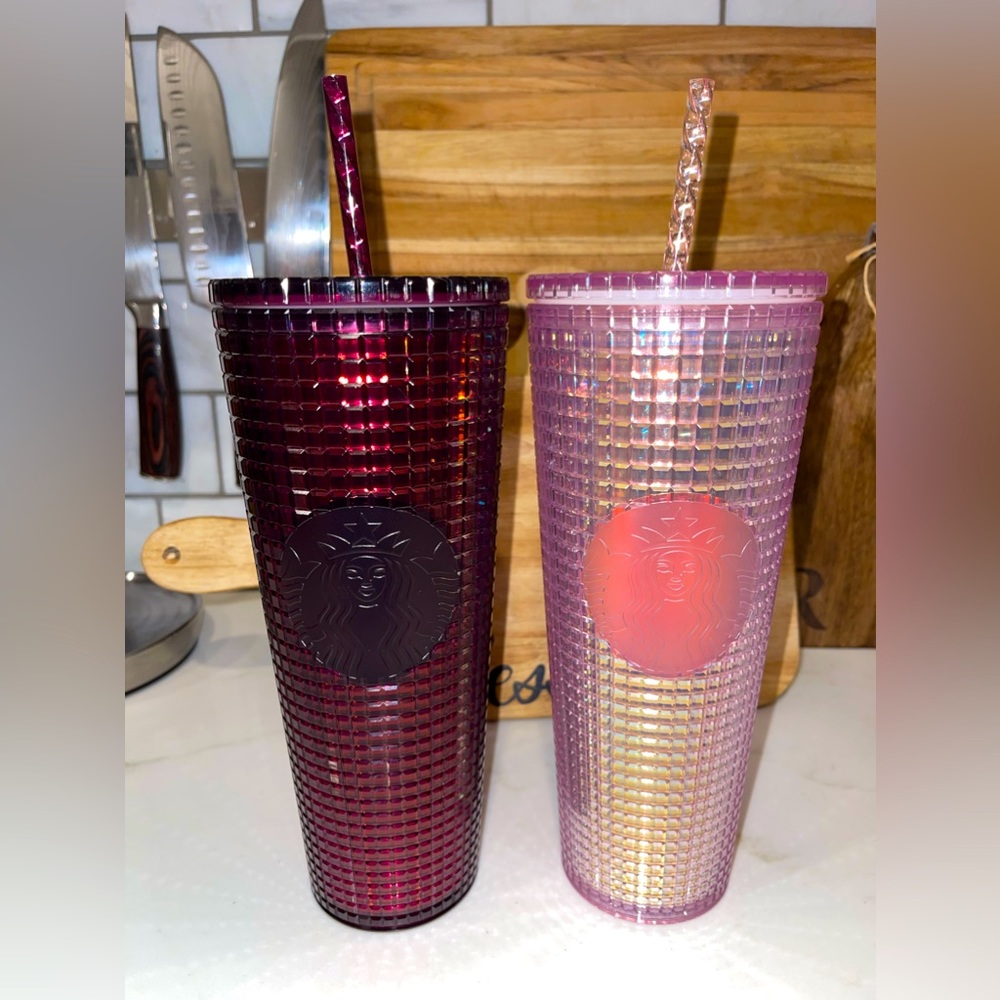 Starbucks Berry Plum & Pink Grid Cup 2020 Limited‎ Edition